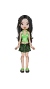 Doll - black/green