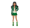 Doll - green/white