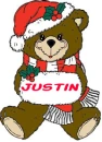 Christmas Teddy Bear - Justin