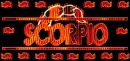 Orange Scorpio Flame Sticker