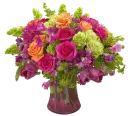 flower vase with butterflies