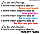 I'm scared because...