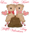 LOVE HUGS KISSES HAPPY VALENTINES DAY/BEARS