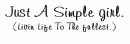 simple girl