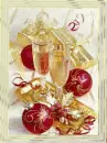red and gold ornaments