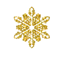 gold glitter snowflake