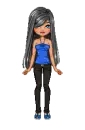 Doll - blue/black