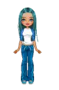 Doll - blue/white