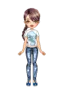 Doll - blue/white