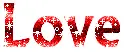 Love glitter text