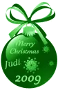 Green Xmas Ornament - Judi
