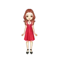 Doll - red/white