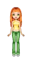 doll - green/yellow