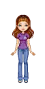 Doll - blue/purple