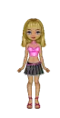 Doll - black/pink