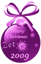 Purple Xmas Ornament - Zet