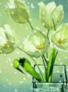 snowy vase