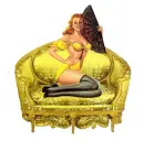 Woman on sofa