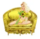 Woman on sofa