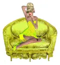 Woman on sofa