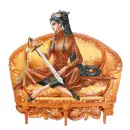 Woman on sofa