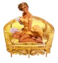 Woman on sofa