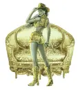 Woman on sofa