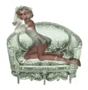 Woman on sofa