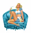 Woman on sofa