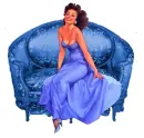 Woman on sofa