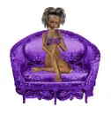 Woman on sofa