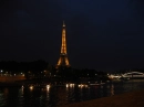 Eiffel tower at night.