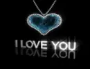 spinning i love you bling necklace
