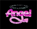 pink glitter angel with halo