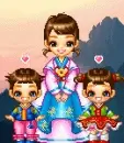 girl and kids