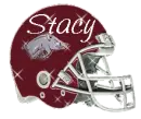 stacy, arkansas razobacks, helmet