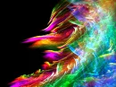 Bright colours on black
