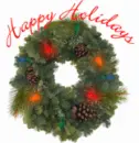happy holidays wreath
