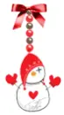 Snowman Ornament  3/5
