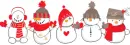 Funny Snowmen Friends