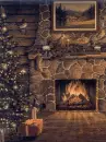 country christmas fireplace