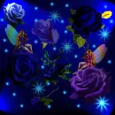 blue flower fairies with stars