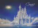 happy holidays castle glittered snow