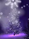christmas tree and snowflakes