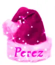 Pink Sparkle Santa Hat - Perez