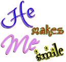 he smile...