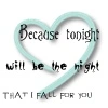 BecauseTonightWillBeTheNightThatIFallForYou
