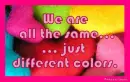 WE ARE ALL THE SAME