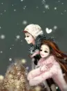 Lovely winter couple