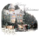 Merry Christmas snow scene